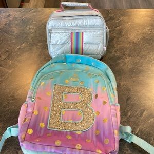 Justice backpack and Magic Lunchbox